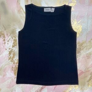 Chico’s Travelers navy tank top 1/M